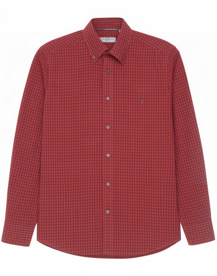 Harmont & Blaine Chemise Homme Grand Carreau Rouge Coton