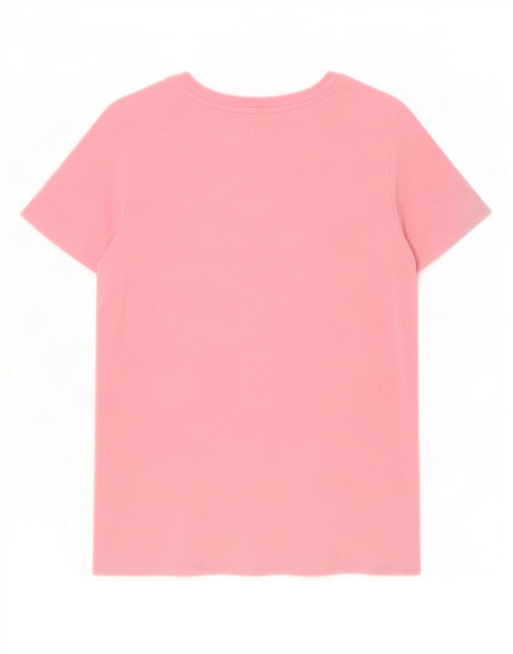 Gap T-Shirt Femme Top UK 10 Petite Rayonne Rose