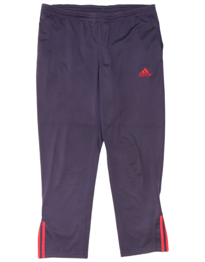 Adidas Pantalon de survêtement pour homme UK 40/42 Bleu marine moyen Polyester