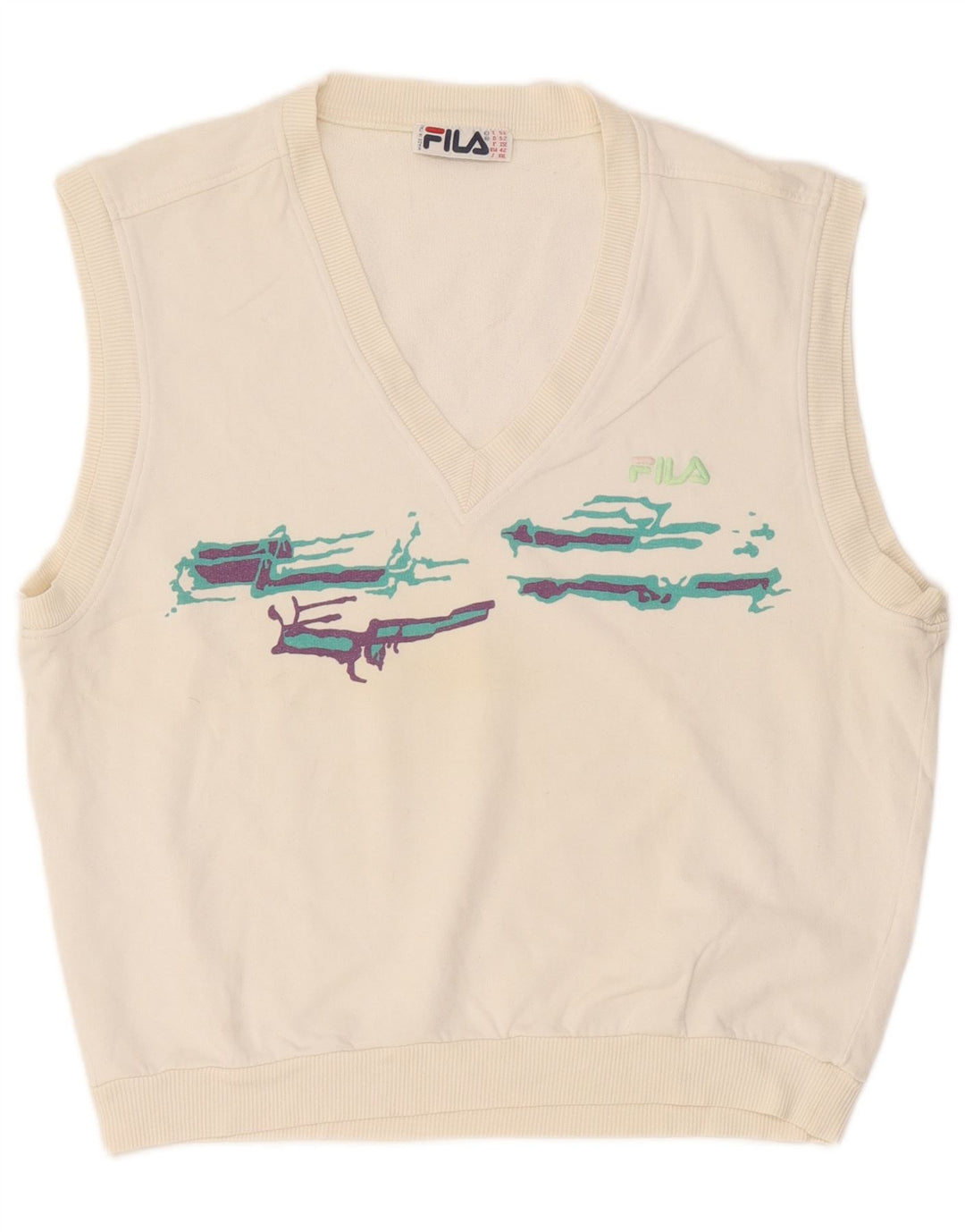 Fila Débardeur graphique pour homme IT 52 Large Blanc