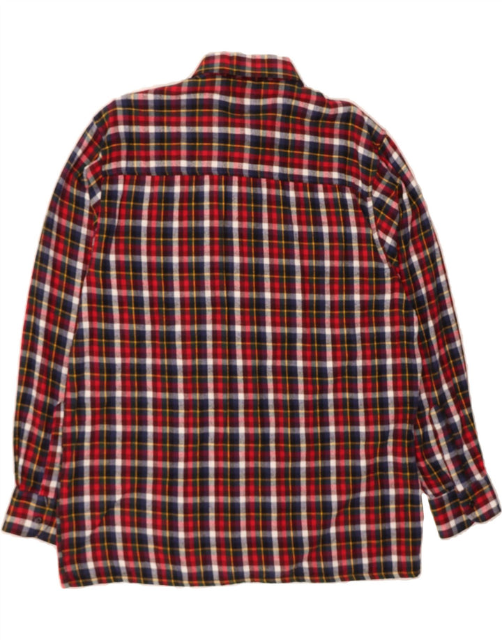 VINTAGE Mens Flannel Shirt Size 41/42 Large Red Check Cotton Vintage Vintage and Second-Hand Vintage from Messina Hembry 