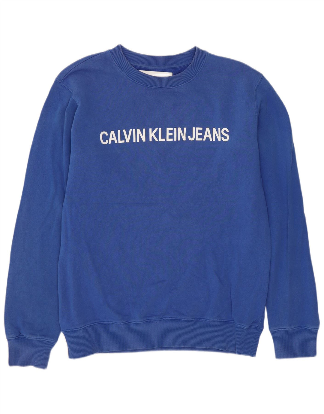 Calvin Klein Jeans Sweat-Shirt Graphique Homme Bleu Moyen Coton