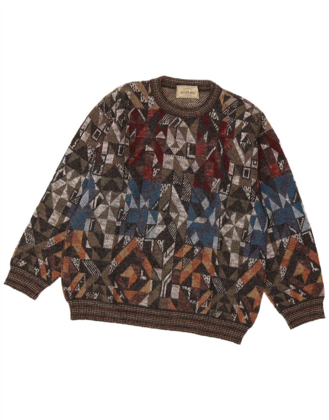 Suspense Pull à col rond pour homme IT 48 Medium Multicolore Géométrique