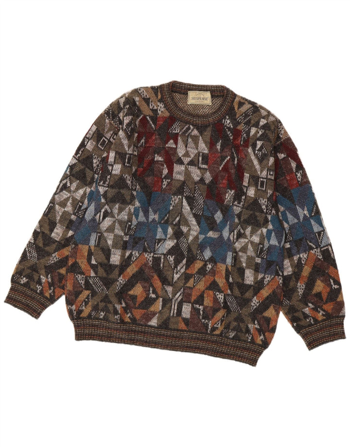 Suspense Pull à col rond pour homme IT 48 Medium Multicolore Géométrique