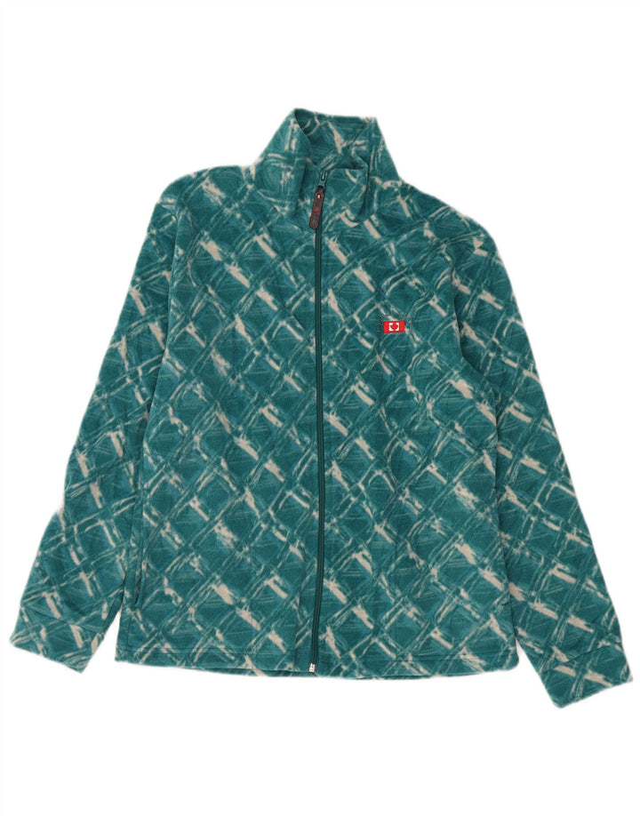 CANADA LOGAN Veste polaire pour femme UK 14 Polyester à carreaux vert moyen