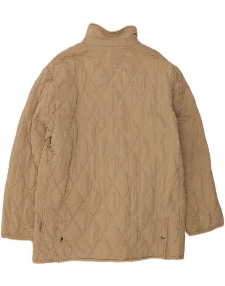 MARINA YACHTING Mens Quilted Jacket IT 56 3XL Beige Vintage Marina Yachting and Second-Hand Marina Yachting from Messina Hembry 