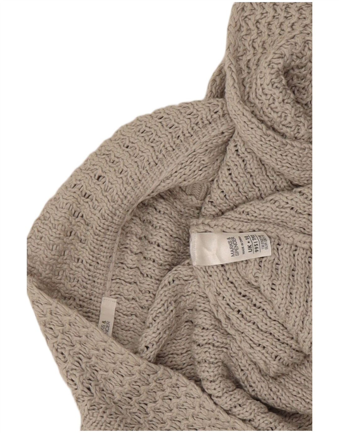 Marks & Spencer Pull cardigan ouvert sans manches pour femme UK 10 Petit Gris