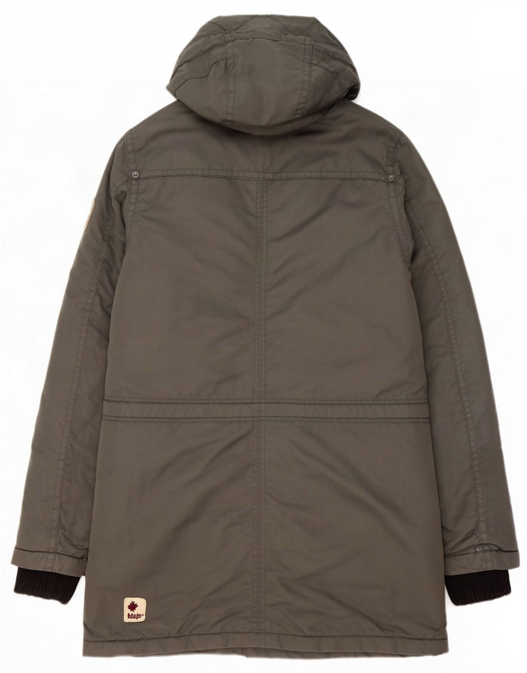 KHUJO Parka à capuche pour homme UK 36 Petit Vert Polyester
