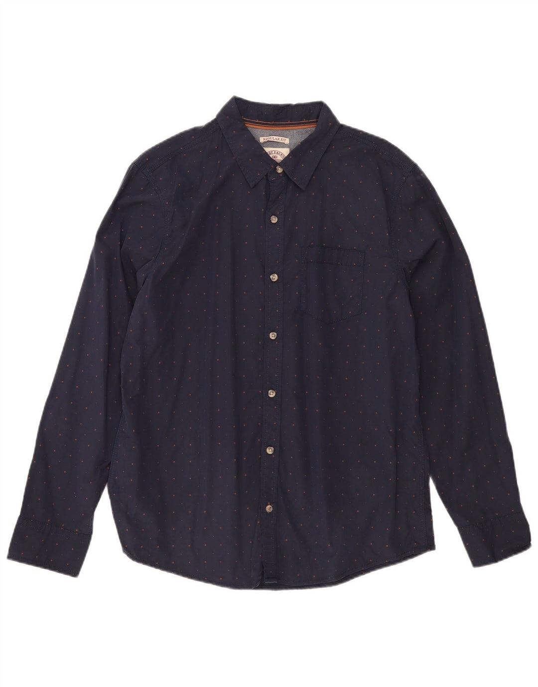 Chemise Regular Fit Homme Fat Face Coton à Pois Bleu Marine Large