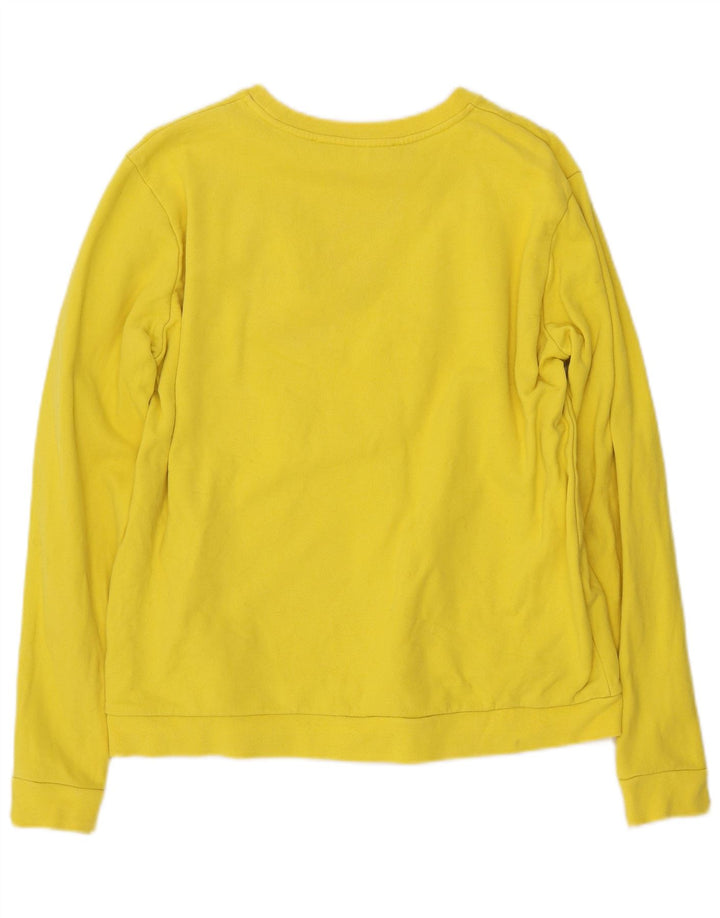 KARL LAGERFELD Sweat-shirt pour femme UK 16 Large Jaune Coton
