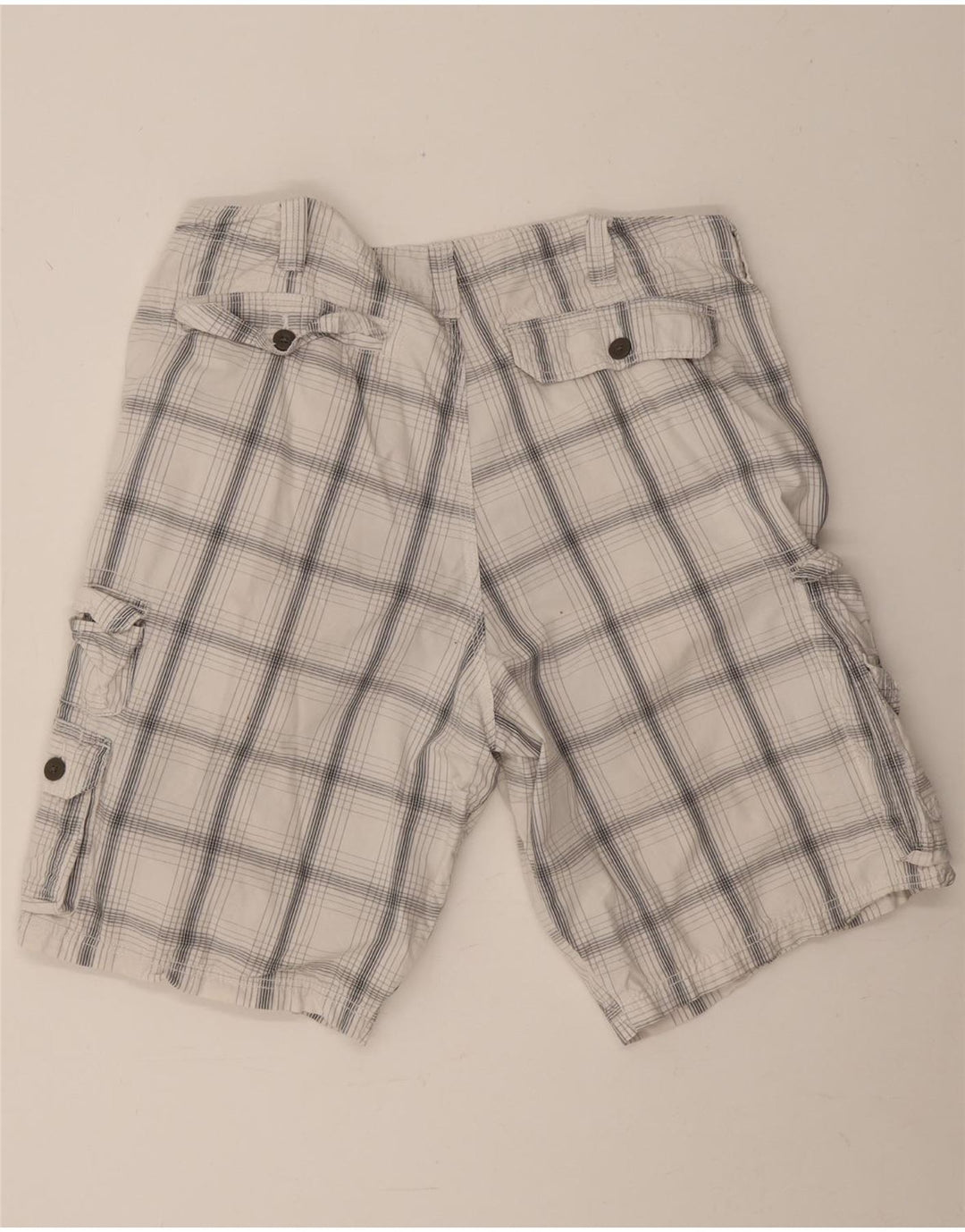Lee Short Cargo Salopette Homme W38 XL Coton à Carreaux Blanc