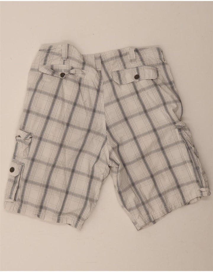 Lee Short Cargo Salopette Homme W38 XL Coton à Carreaux Blanc