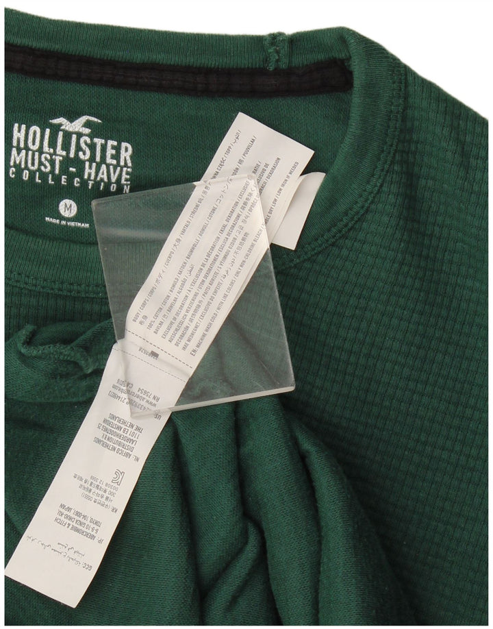Hollister Haut à Manches Longues Homme Vert Moyen Coton
