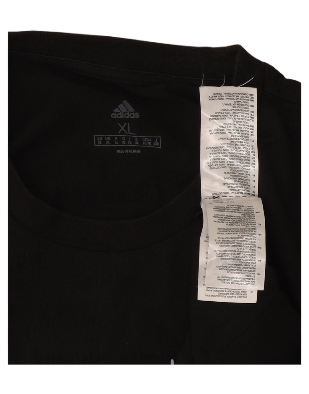 ADIDAS T-Shirt Graphique Homme Top XL Noir Coton