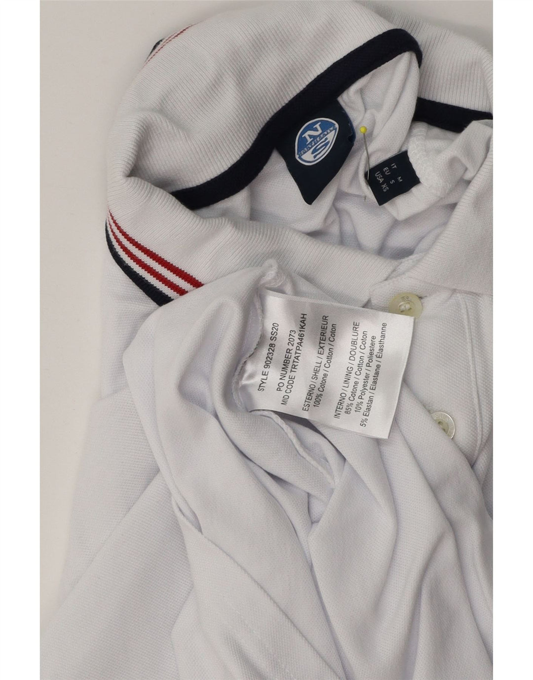 North Sails Polo Graphique Homme Petit Coton Blanc