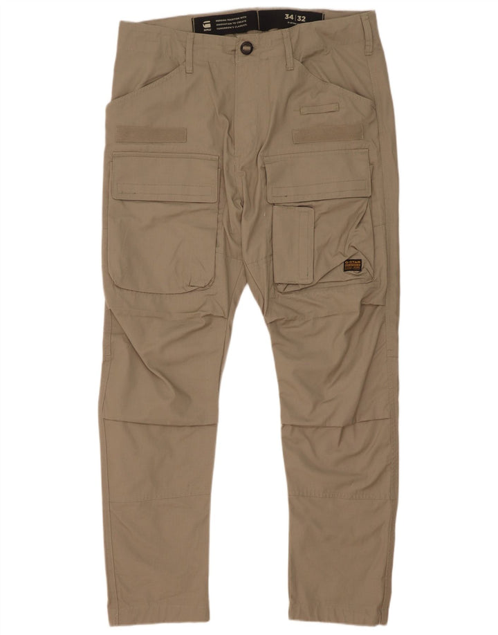 G-Star Pantalon cargo fuselé régulier pour homme W34 L32 Beige