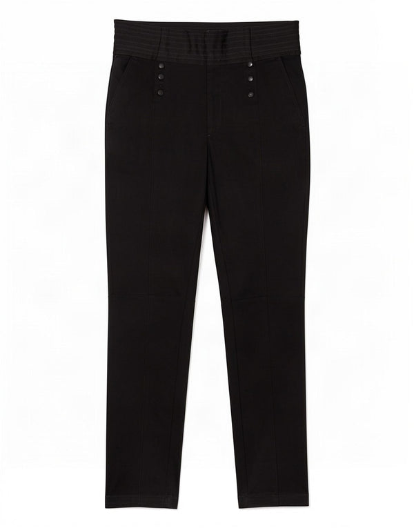 Zara Pantalon décontracté skinny pour femme Medium W28 L28 Noir Viscose