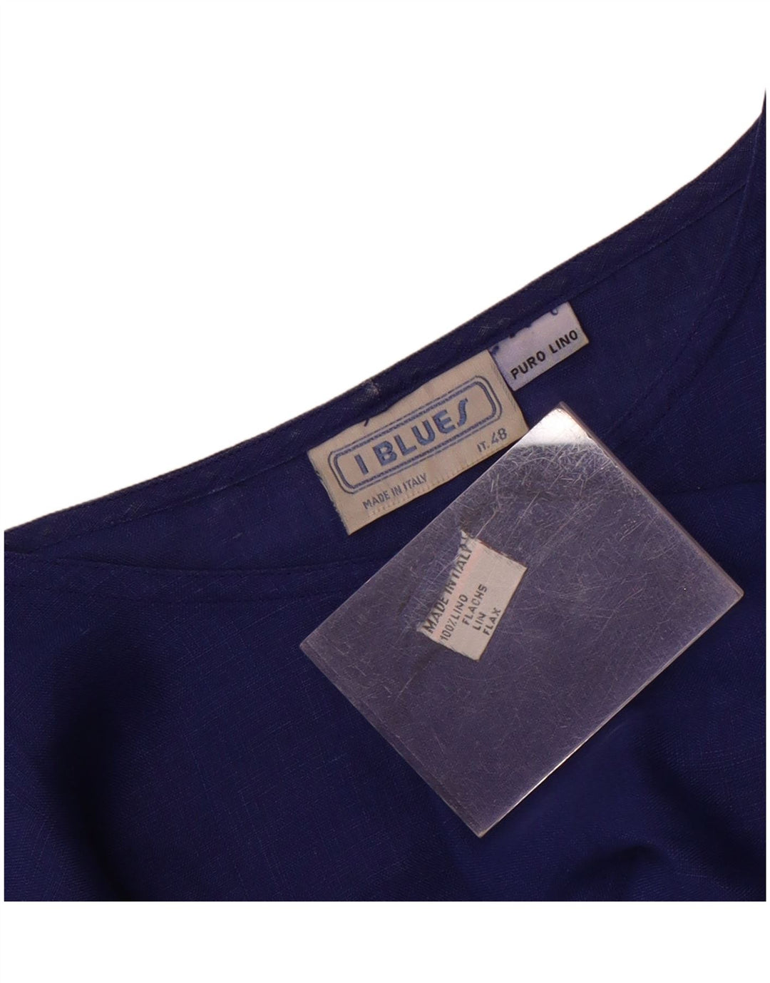 i Blues Femme Blouse Top IT 48 XL Bleu Lin