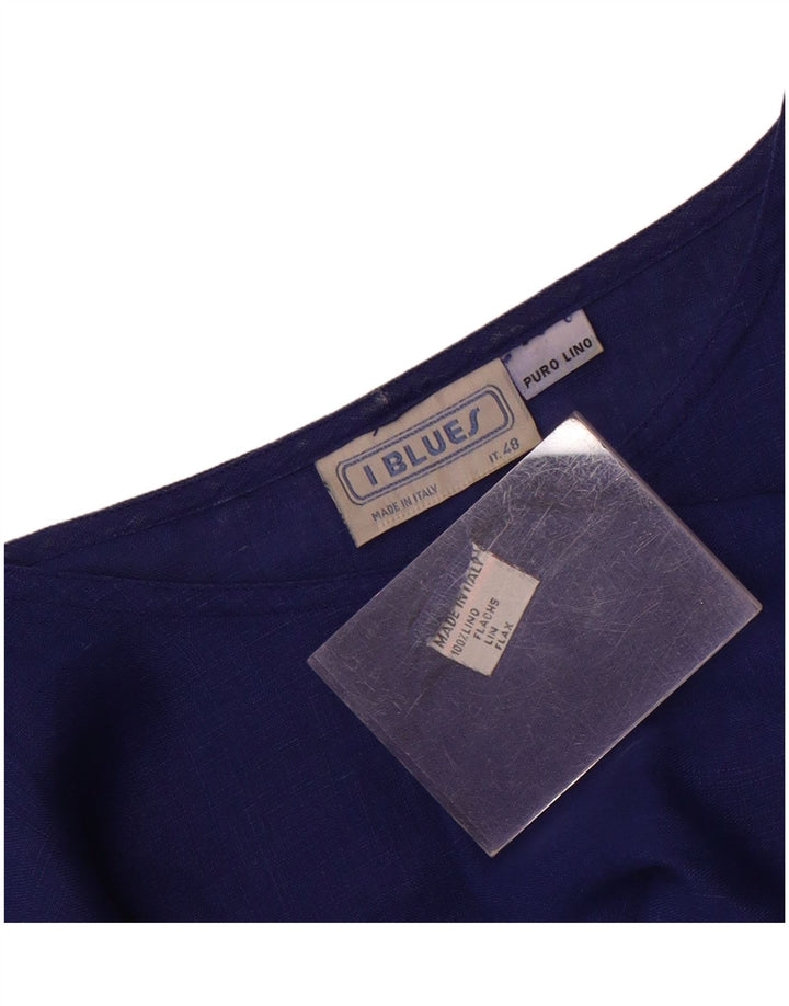 i Blues Femme Blouse Top IT 48 XL Bleu Lin