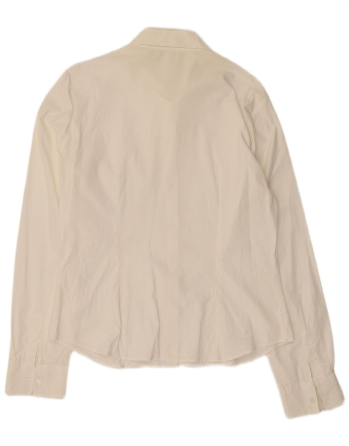 Benetton Chemise Femme UK 12 Medium Blanc