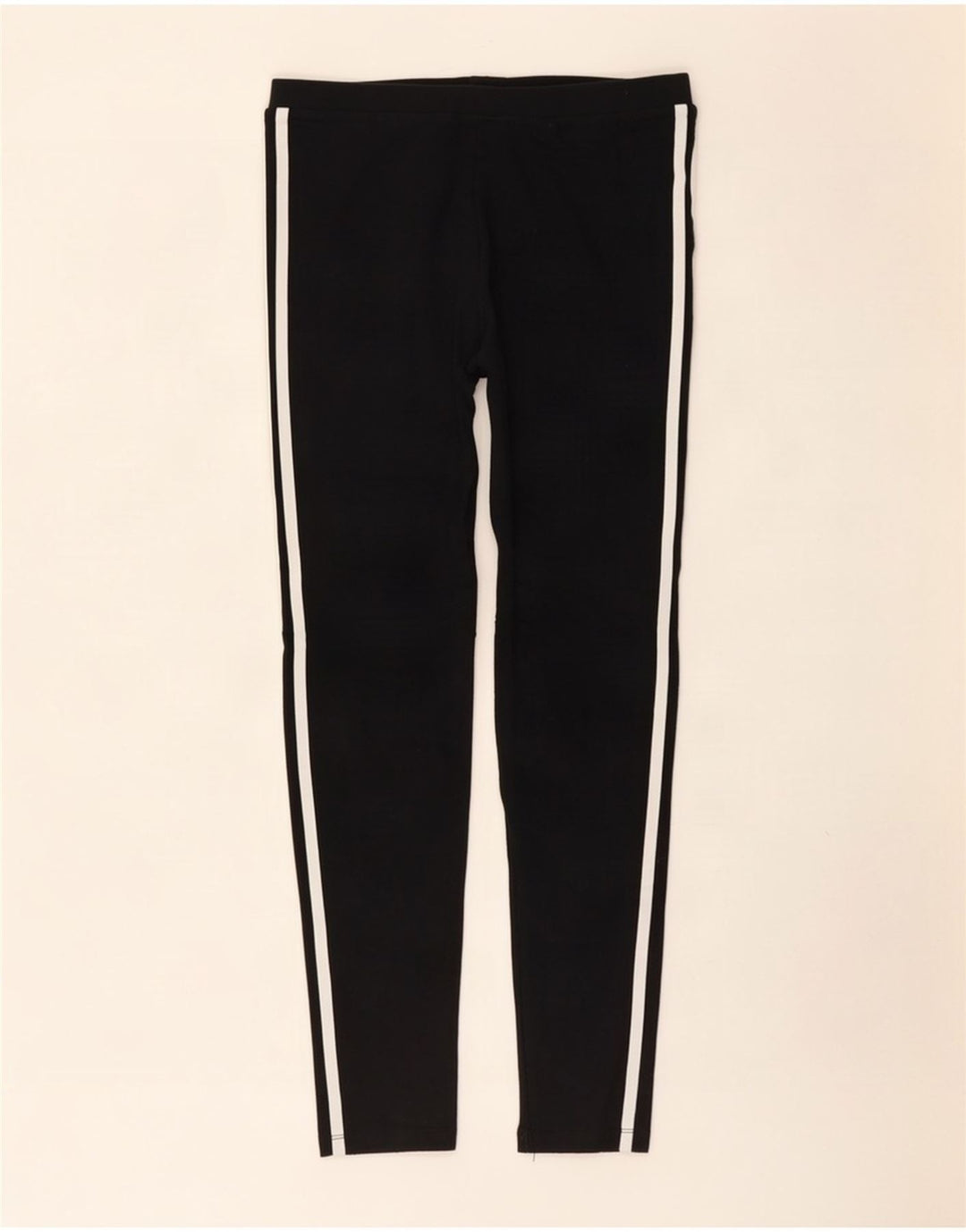 Adidas Leggings Femme UK 12 Coton Noir Moyen