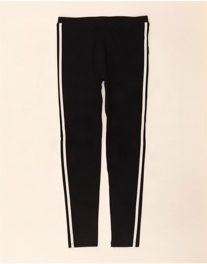 Adidas Leggings Femme UK 12 Coton Noir Moyen