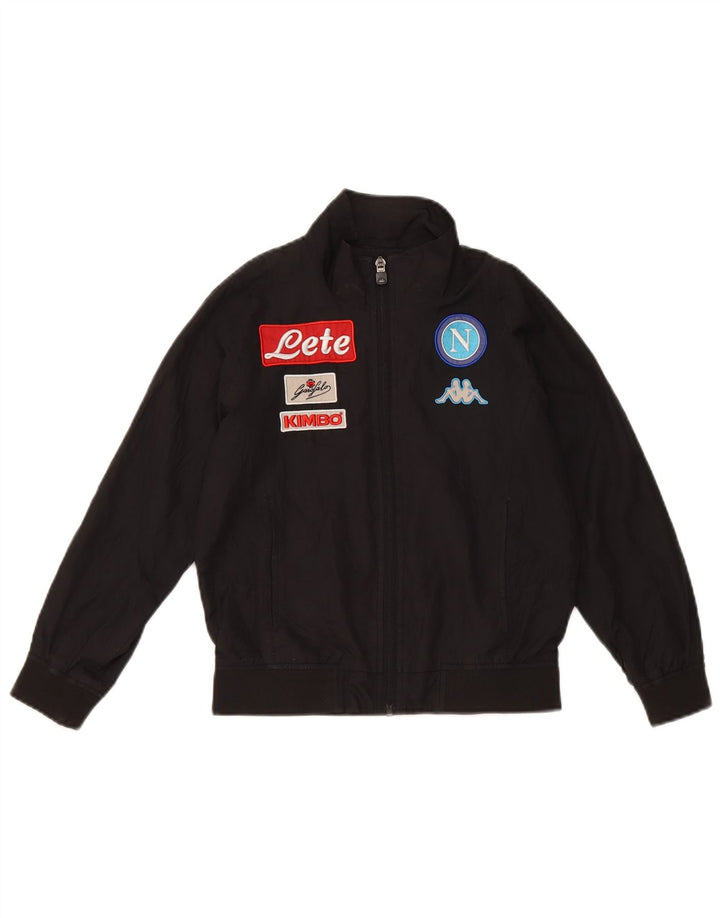 Kappa Veste de Survêtement Graphique Garçon 7-8 Ans Noir Polyester