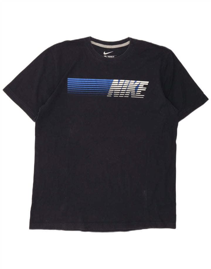 NIKE T-shirt graphique coupe standard pour homme UK 46/48 XL Bleu marine