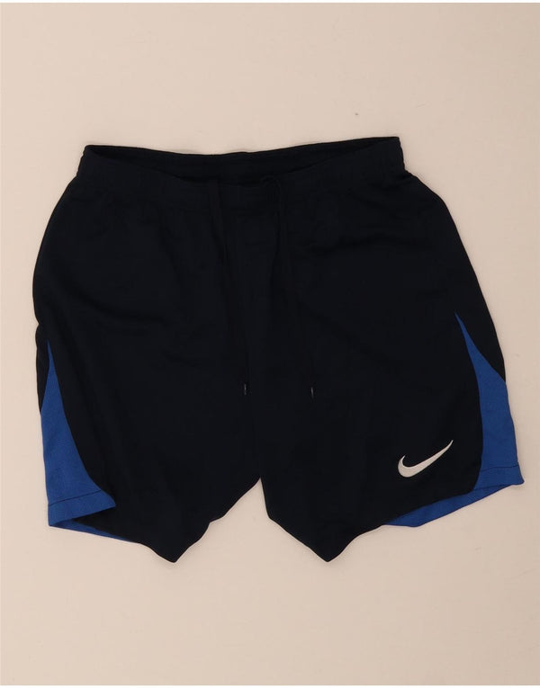 Nike Short de sport Dri Fit Slim pour homme en polyester color block Bleu marine Taille L