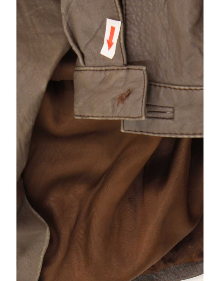 veste en cuir femme vintage IT 48 XL Marron