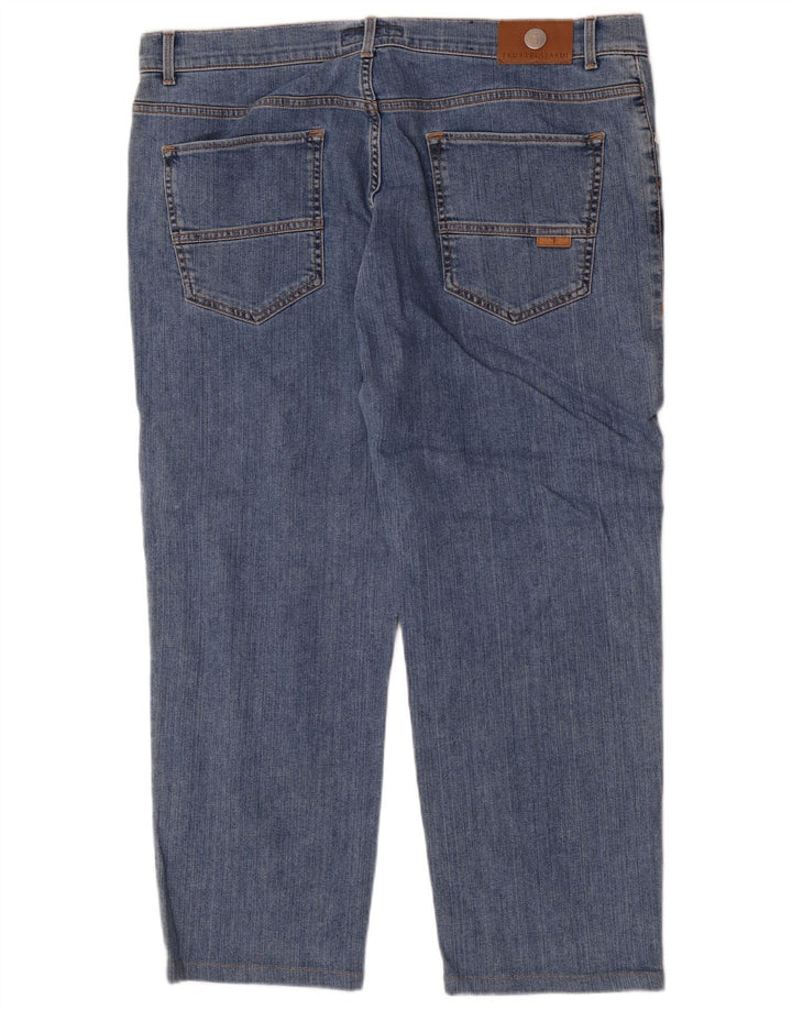 Trussardi Jean Droit Regular W42 L26 Bleu Coton Homme