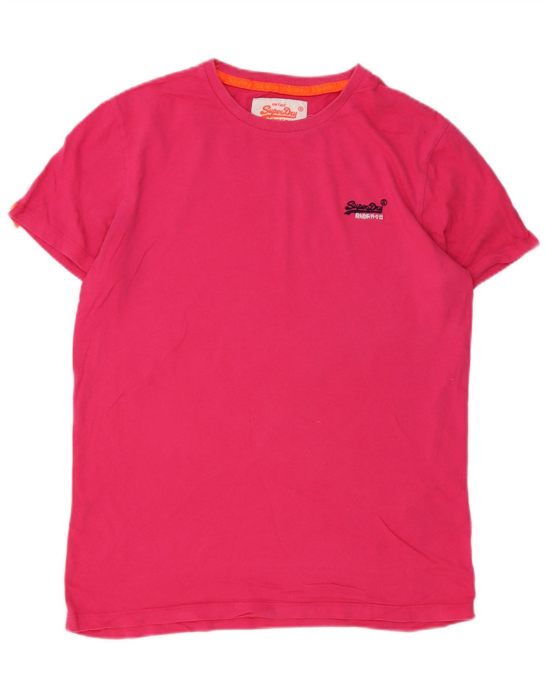 Superdry Femme T-Shirt Top Large Rose Coton