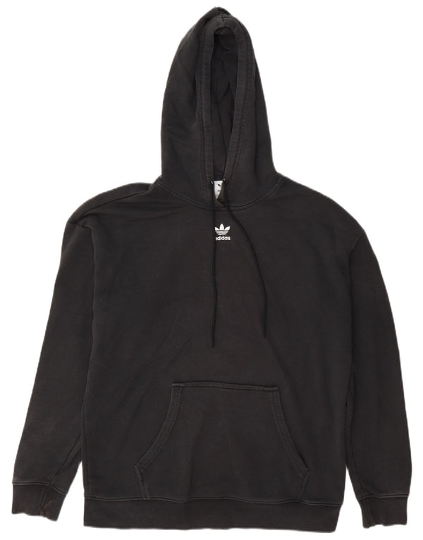 Adidas Pull à capuche surdimensionné pour femme UK 8 Petit coton gris