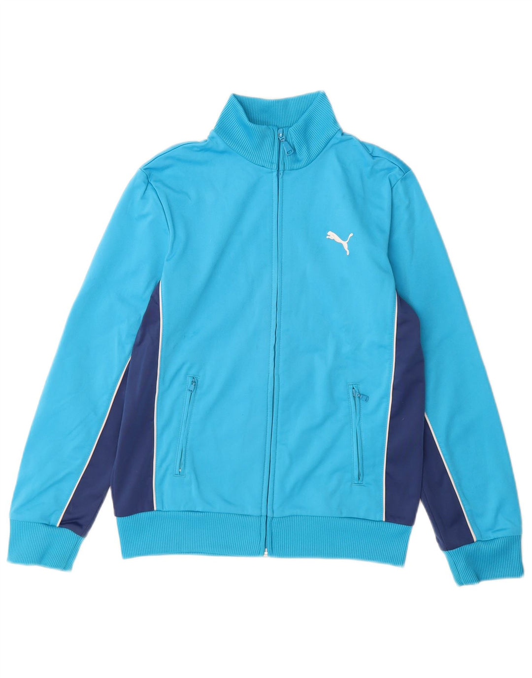 Adidas Veste de Survêtement Garçon 11-12 ans Bleu Colorblock Polyester