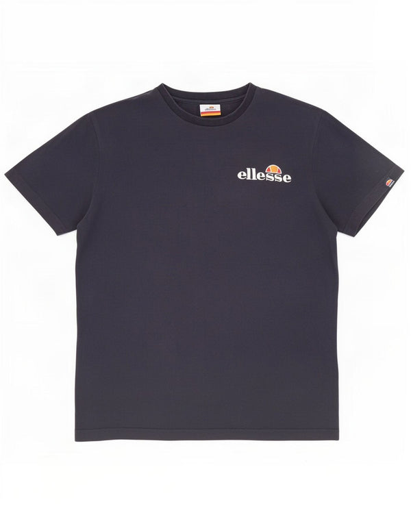 Ellesse Homme T-Shirt Top Large Bleu Marine Coton