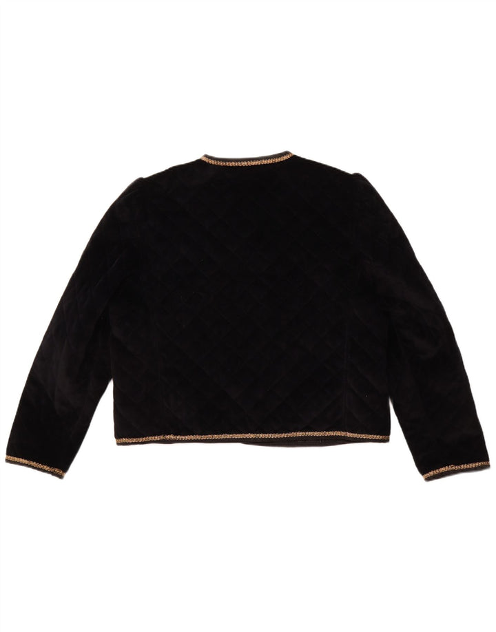 YESSICA Veste blazer matelassée à 5 boutons pour femme UK 12 Noir moyen