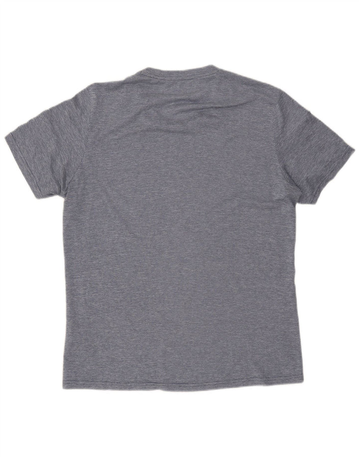 Adidas Homme Aeroready T-Shirt Top Bleu Marine Rayé Polyester