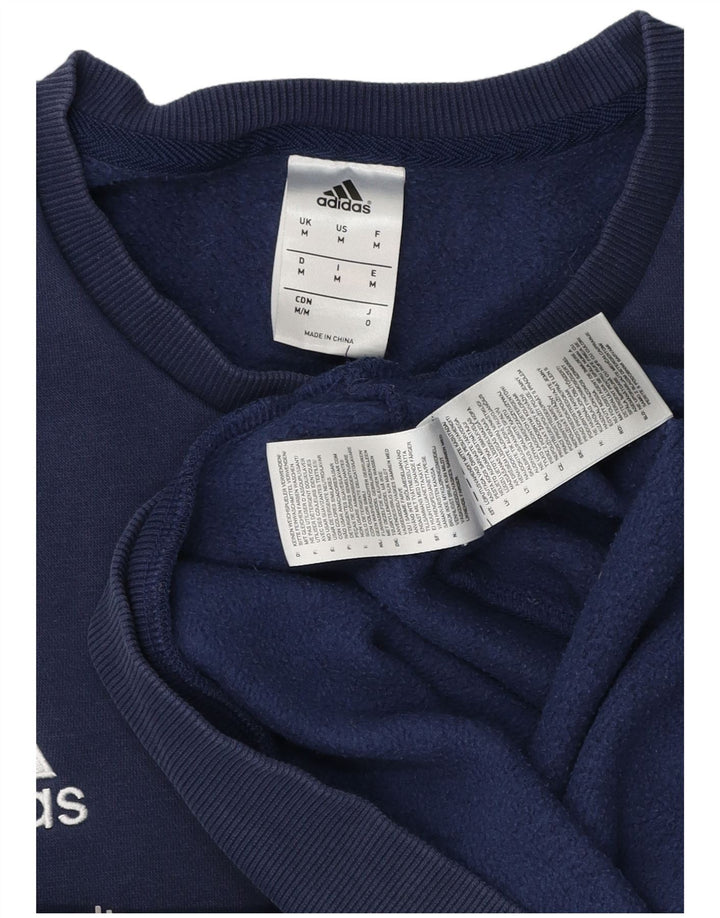 Adidas Sweat-shirt graphique pour homme en coton bleu marine moyen