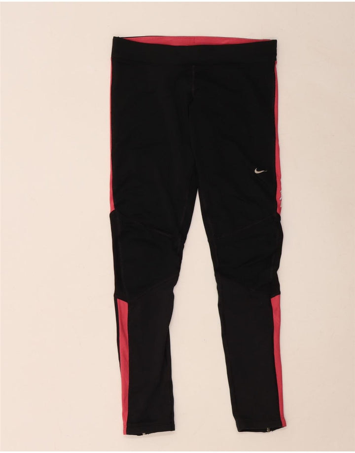 Nike Legging Dri Fit pour femme UK 12 Polyester color block noir moyen