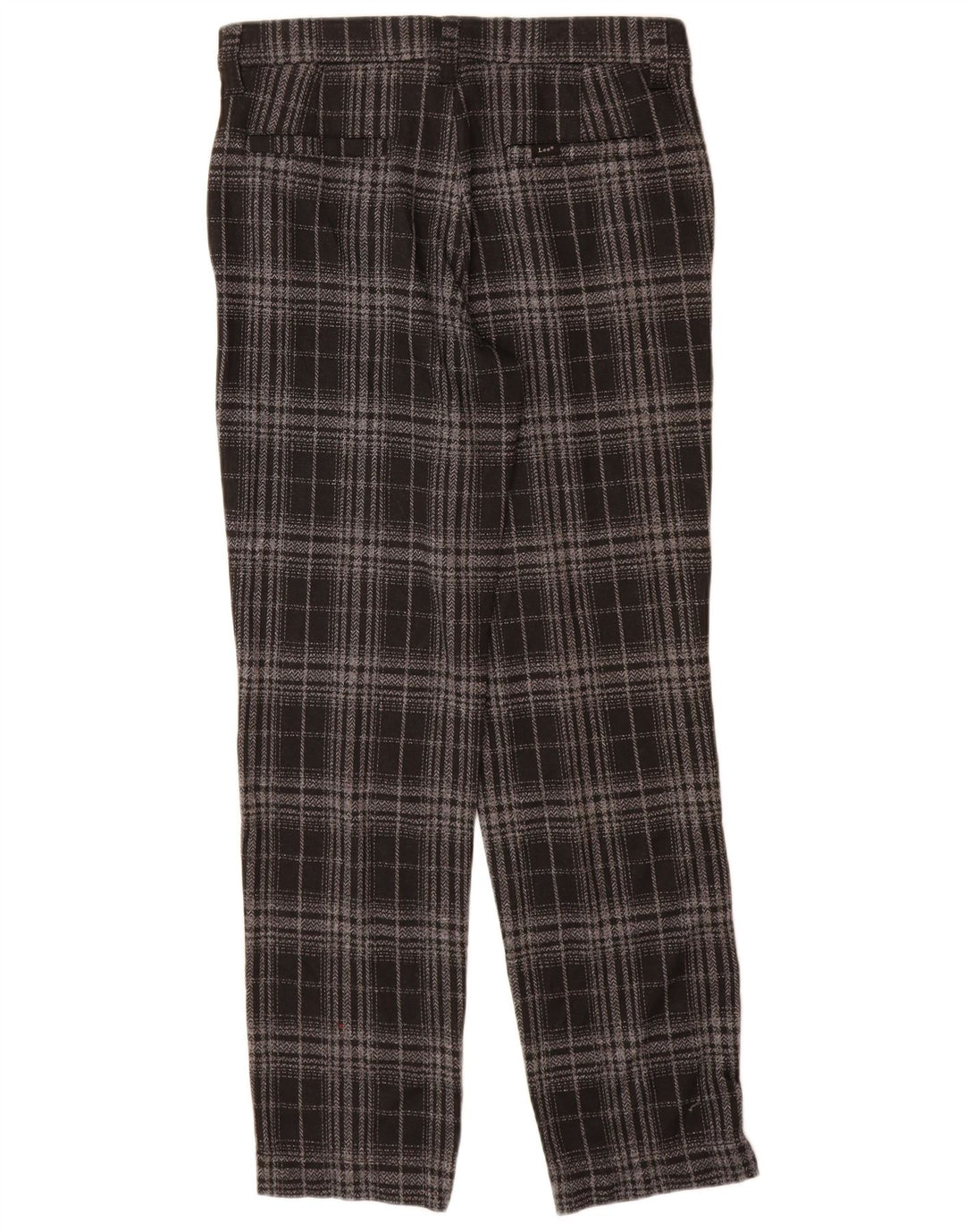 Lee Pantalon Chino Femme US 10 Large W30 L30 Noir à Carreaux Polyester