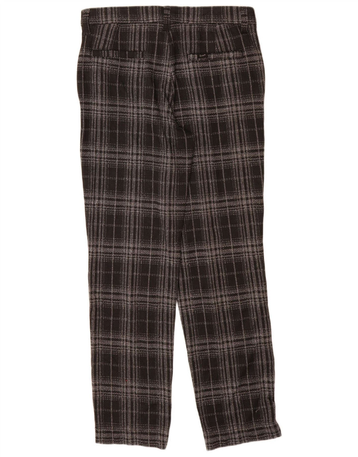 Lee Pantalon Chino Femme US 10 Large W30 L30 Noir à Carreaux Polyester