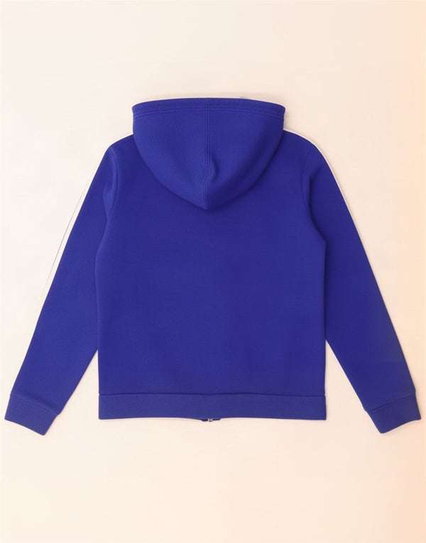 Adidas Pull à capuche zippé pour garçon 9-10 ans Bleu Colorblock Coton