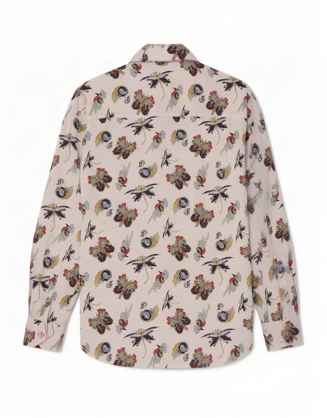 Claudio Lugli Chemise à motif abstrait pour homme Taille 39/40 Coton blanc moyen