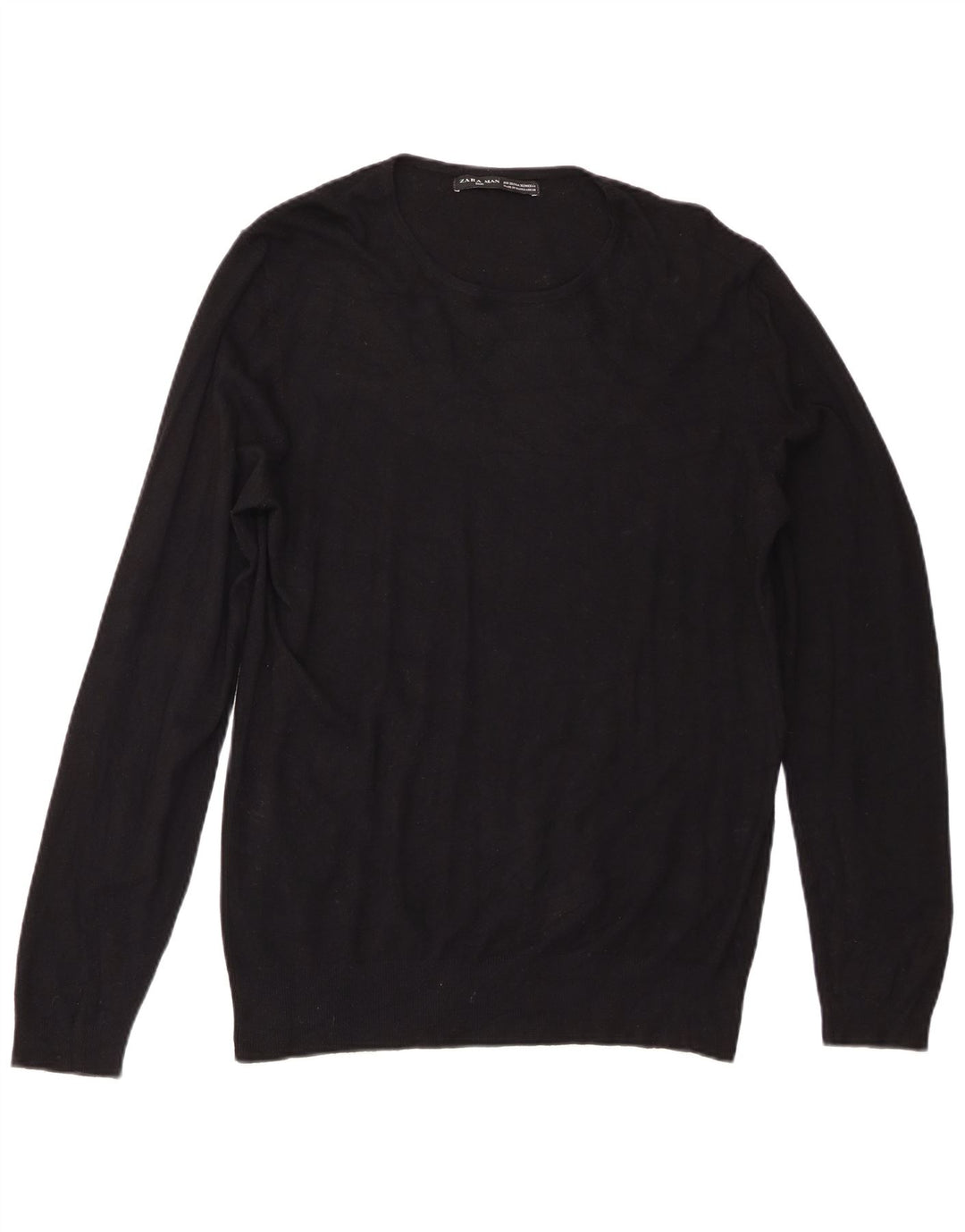 Zara Pull ras du cou pour homme XL Noir