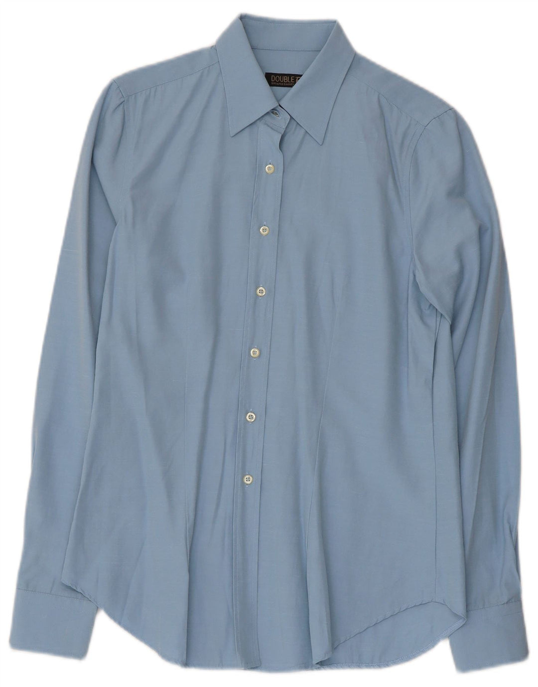 VINTAGE Chemise Femme UK 12 Bleu Moyen