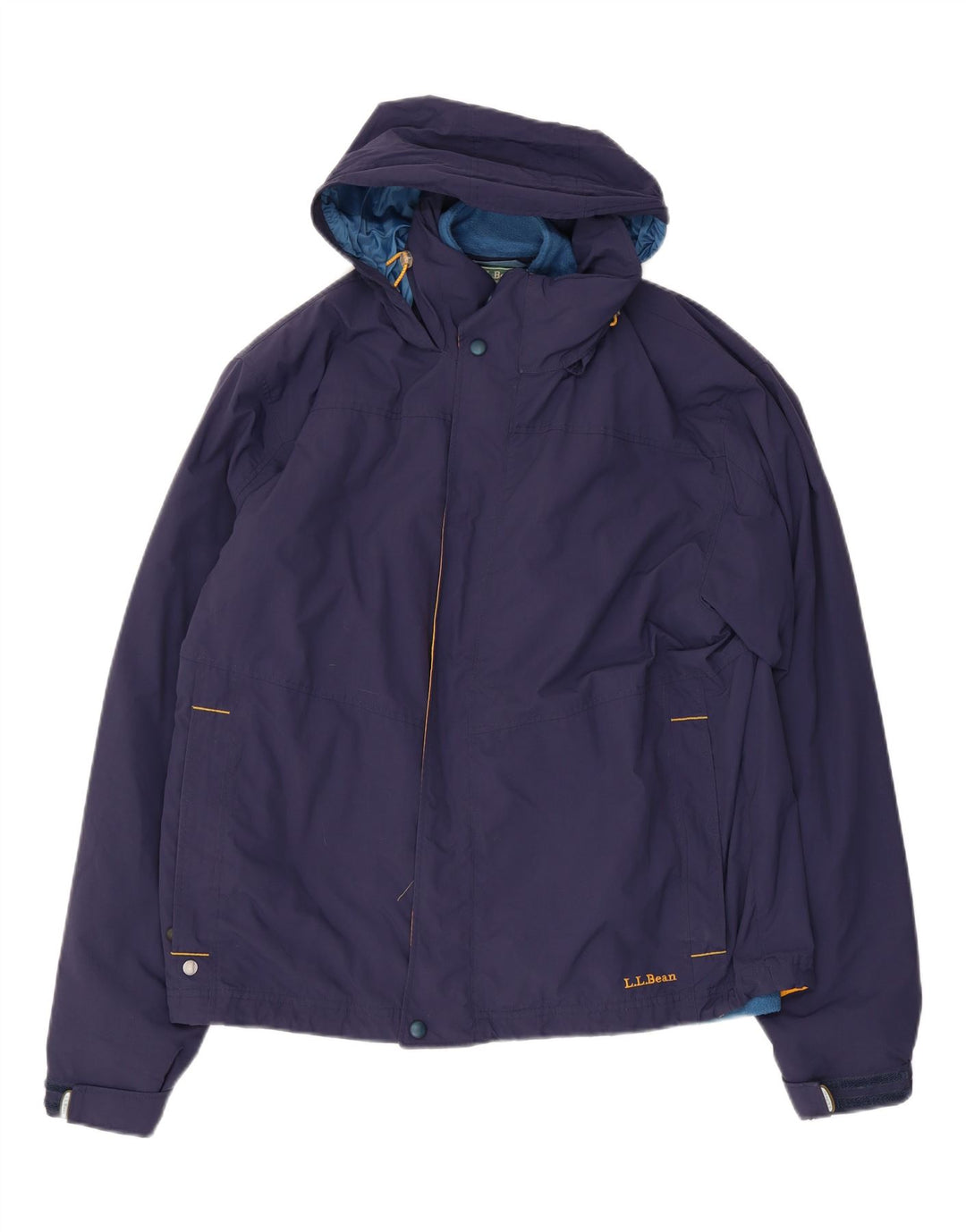 L.L.Bean Veste coupe-vent à capuche pour homme UK 38 Bleu marine moyen Polyester