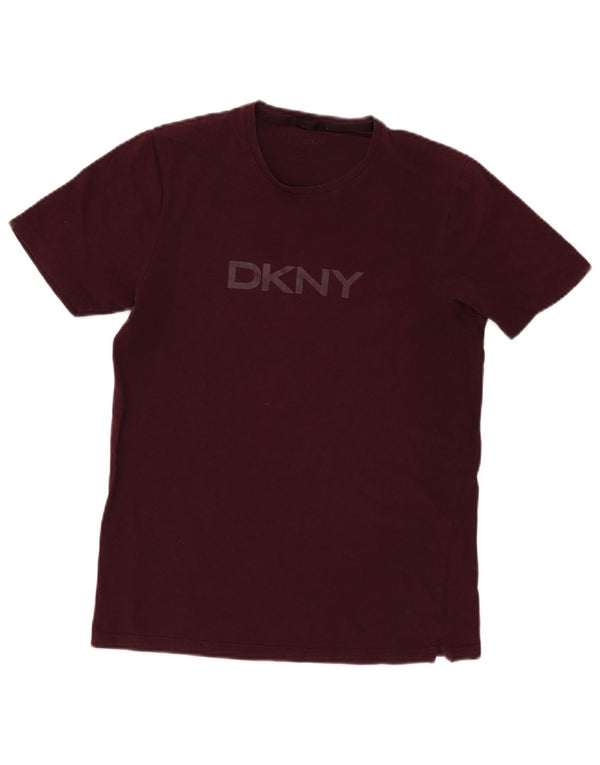 Dkny T-Shirt Graphique Homme Petit Coton Bordeaux