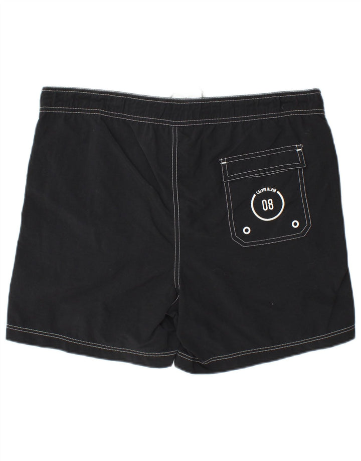 CALVIN KLEIN Short de Bain Graphique Homme Nylon Noir Moyen