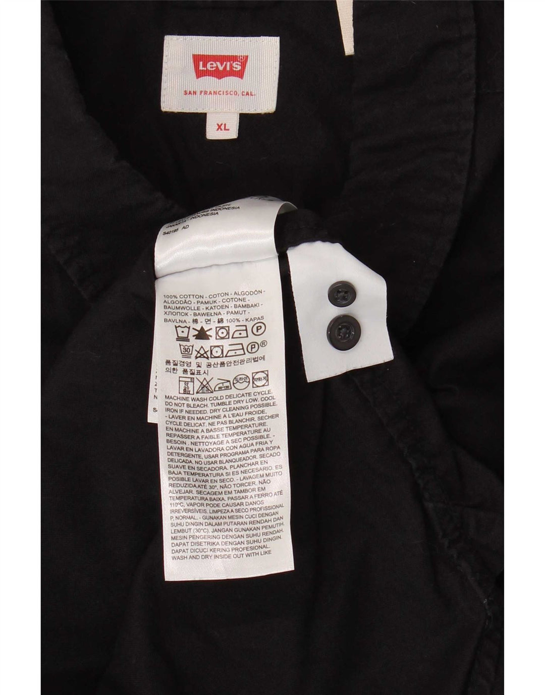 Levi's Chemise Homme XL Noir Coton