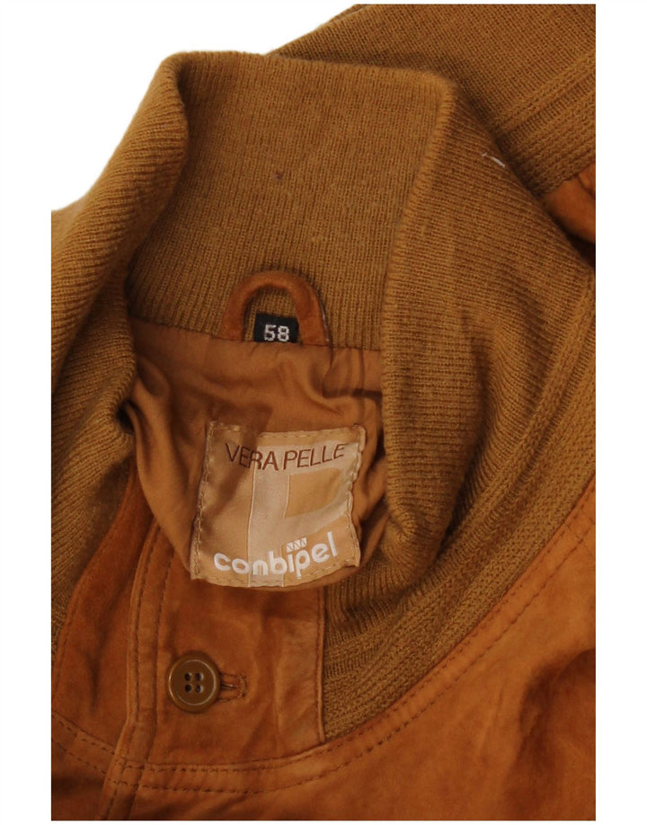 CONBIPEL Blouson Bomber en Daim Homme IT 58 2XL Cuir Marron